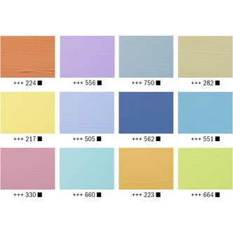 ROYAL TALENS Peinture acrylique AMSTERDAM Pastel, 12 x 20 ml