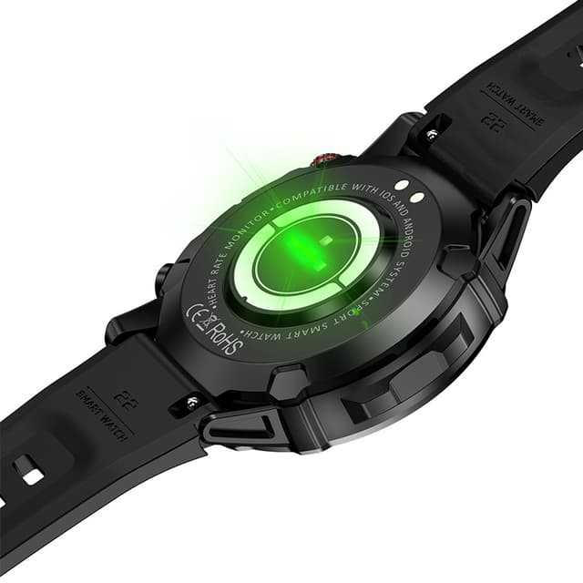 Smartwatch / sportsur med Bluetooth-opkald Sort