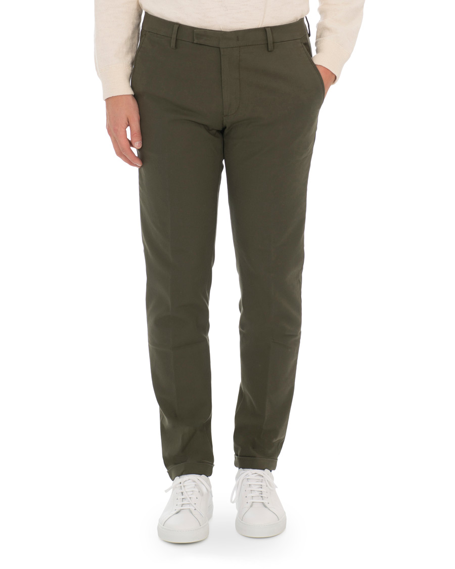 NN07 Scott Regular Fit Stretch Trousers Army Green