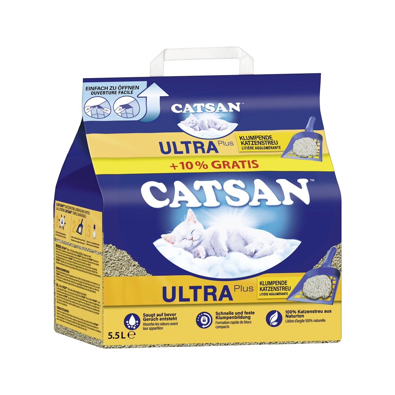 CATSAN Ultra plus Klumpstreu 5 l + 10% gratis