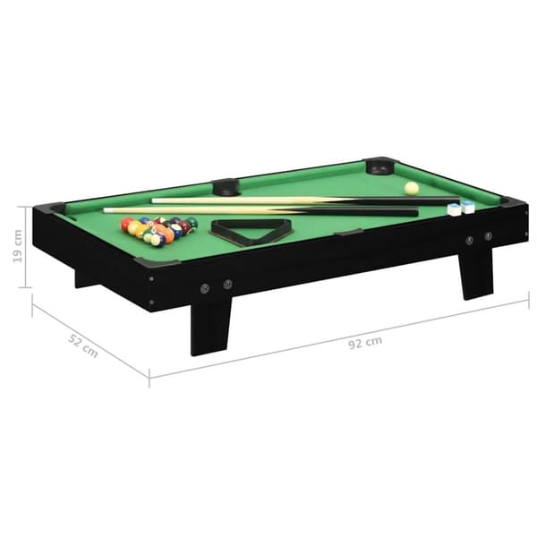 vidaXL Biljardbord mini 92x52x19 cm svart og grønn