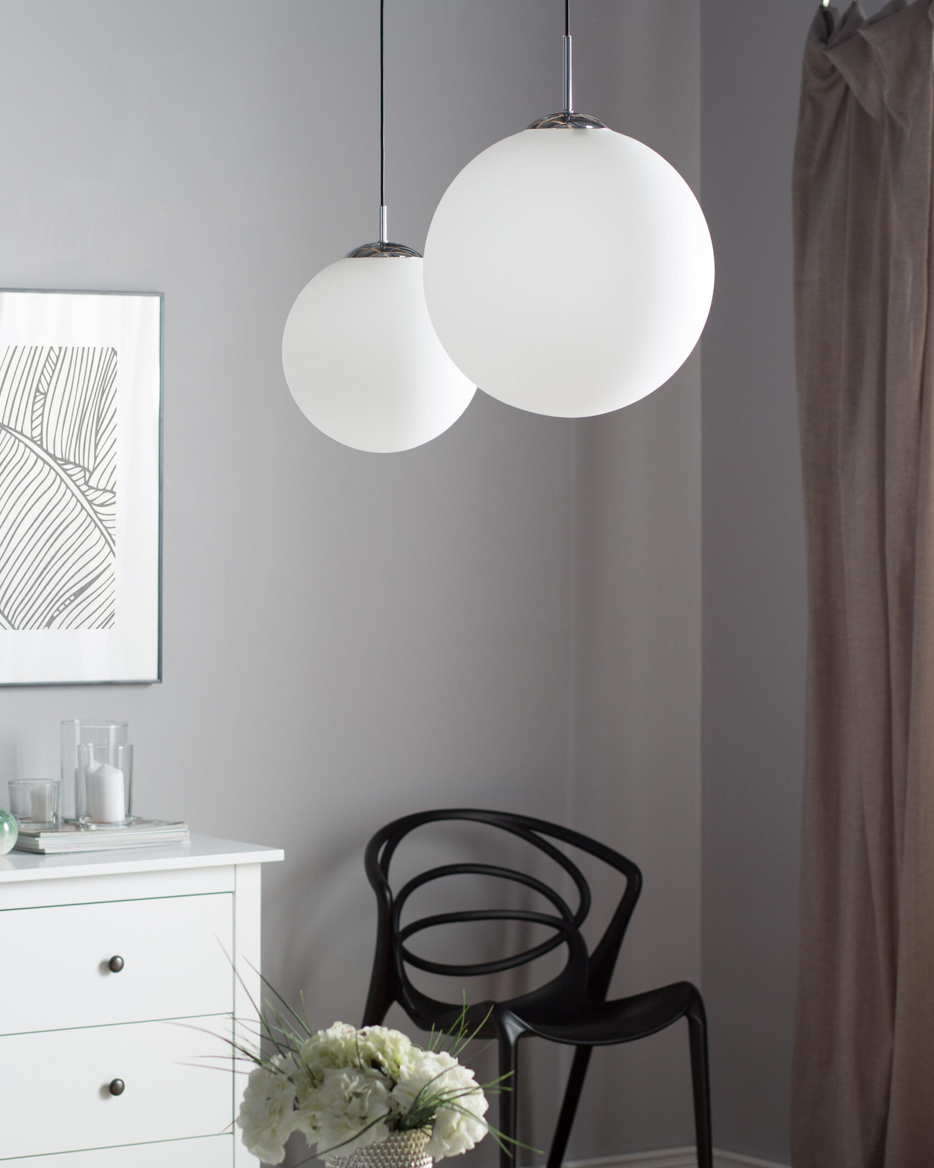 Hanglamp BARROW Glas Wit