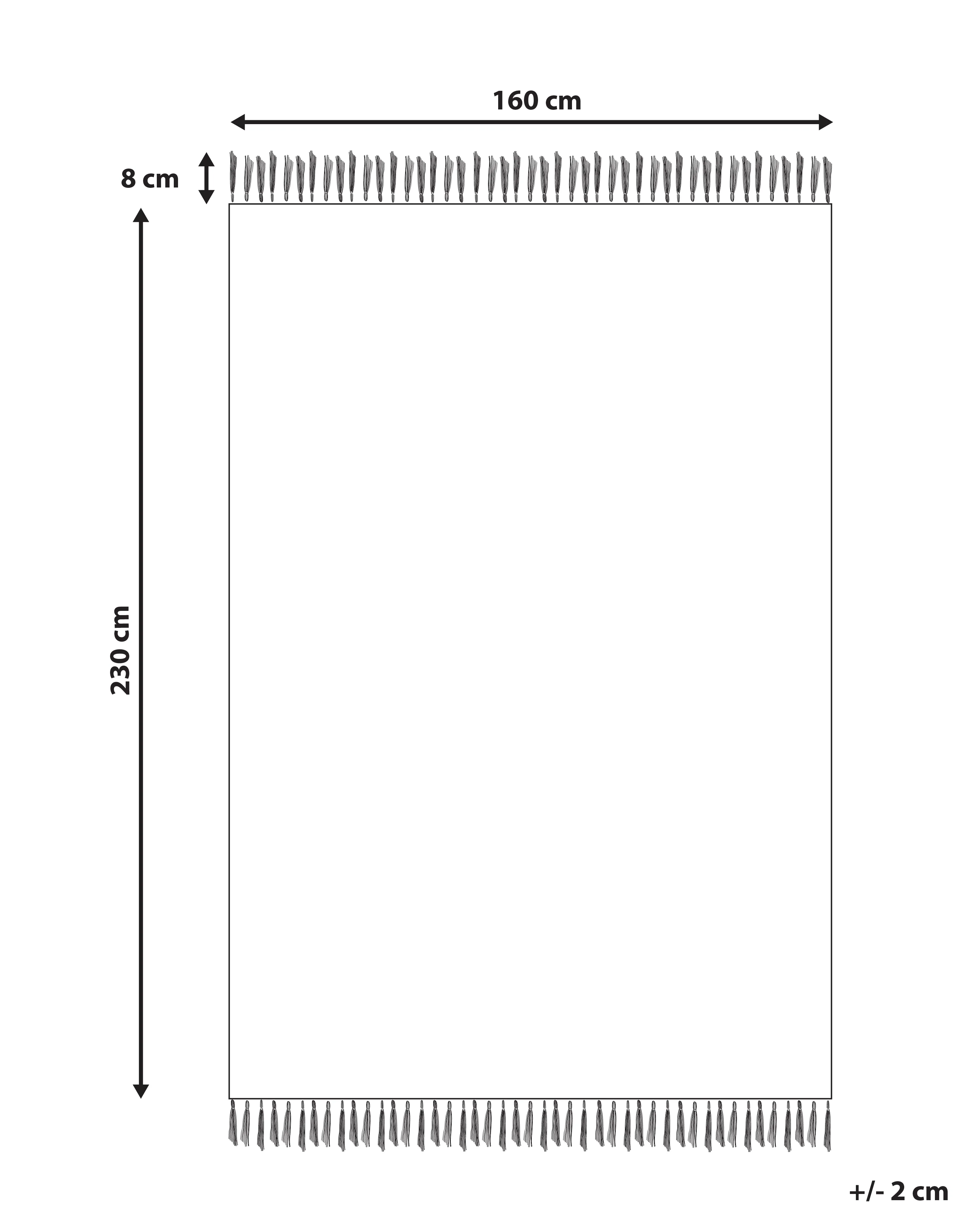 Vloerkleed OMERLI Wit 160 x 230 cm Wol