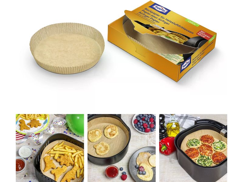 Toppits Backpapier Backpapier für Heissluftfritteusen 20 St Airfryer Papier