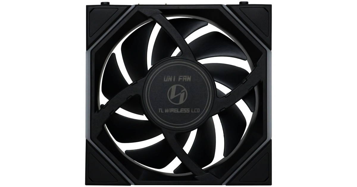 Lian LiUNI FAN TL 120 LCD Wireless Reverse Blade RGB case fan  (Zwart, 120 x 124 x 28 mm, PWM, 1x 9-pin USB)