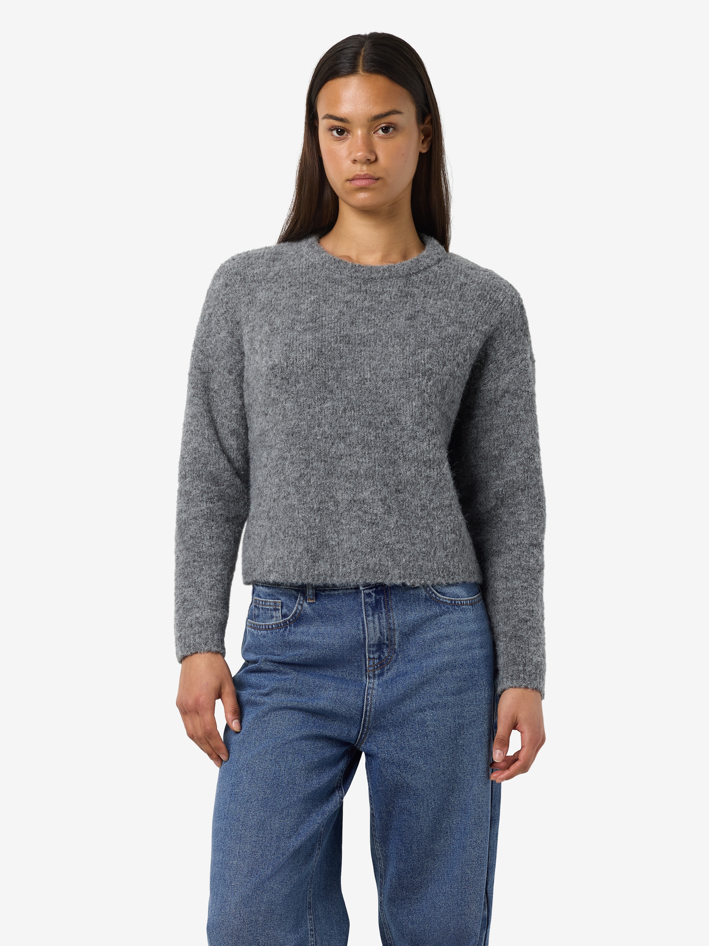Noisy may Rundhalspullover »NMDOLLY L/S O-NECK KNIT FWD NOOS«