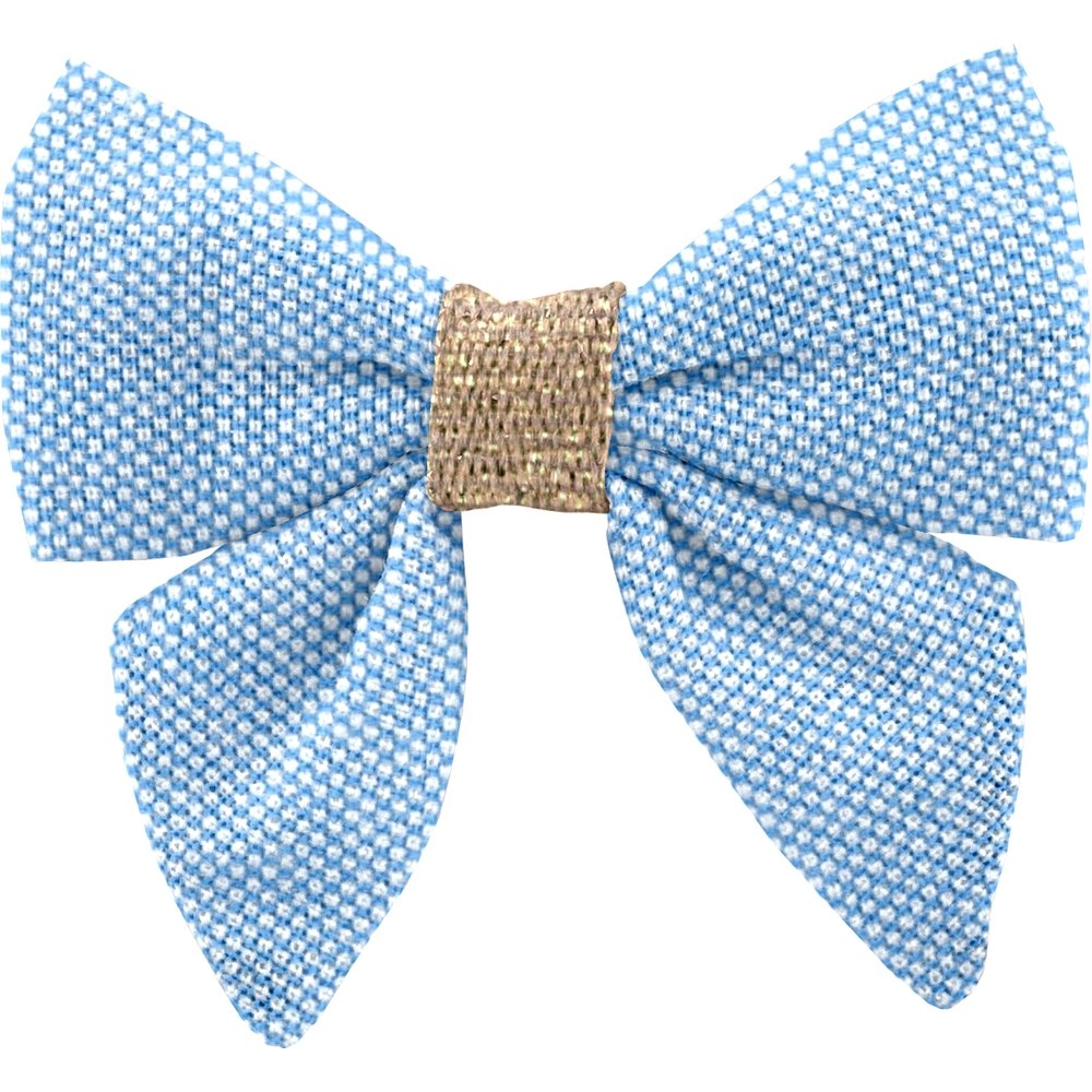 Barrette Mini Noeud Papillon Oxford Ciel