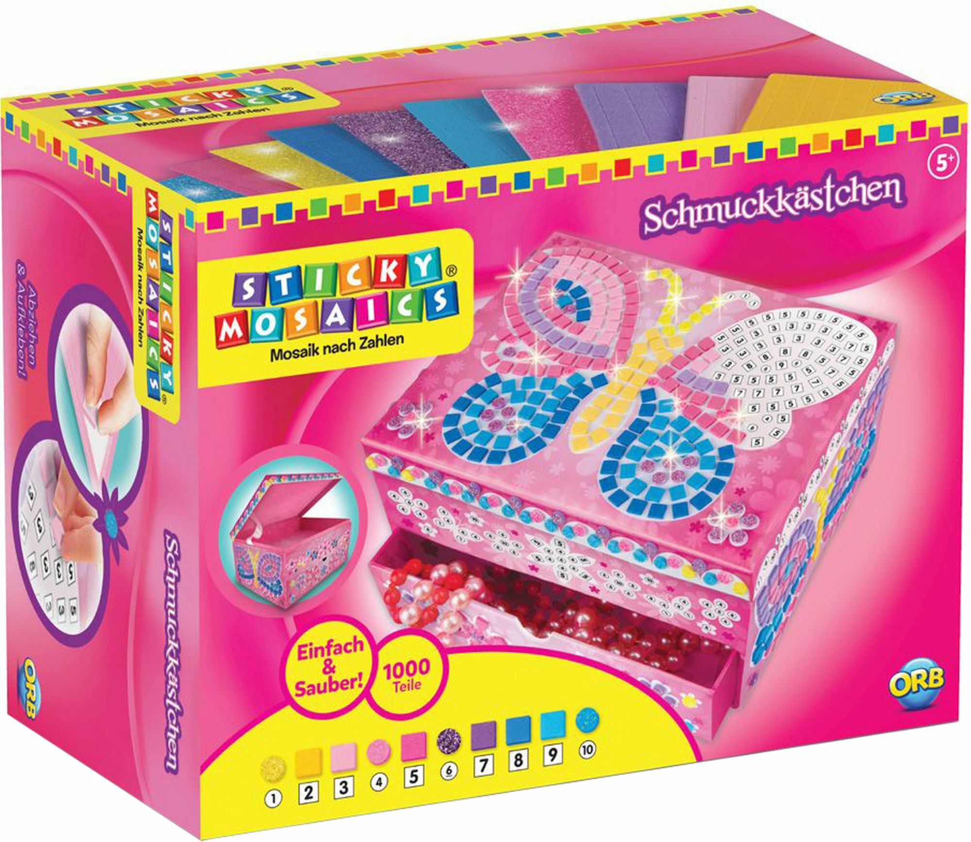 Invento Sticky Mosaics Schmuckkästchen Schmetterling