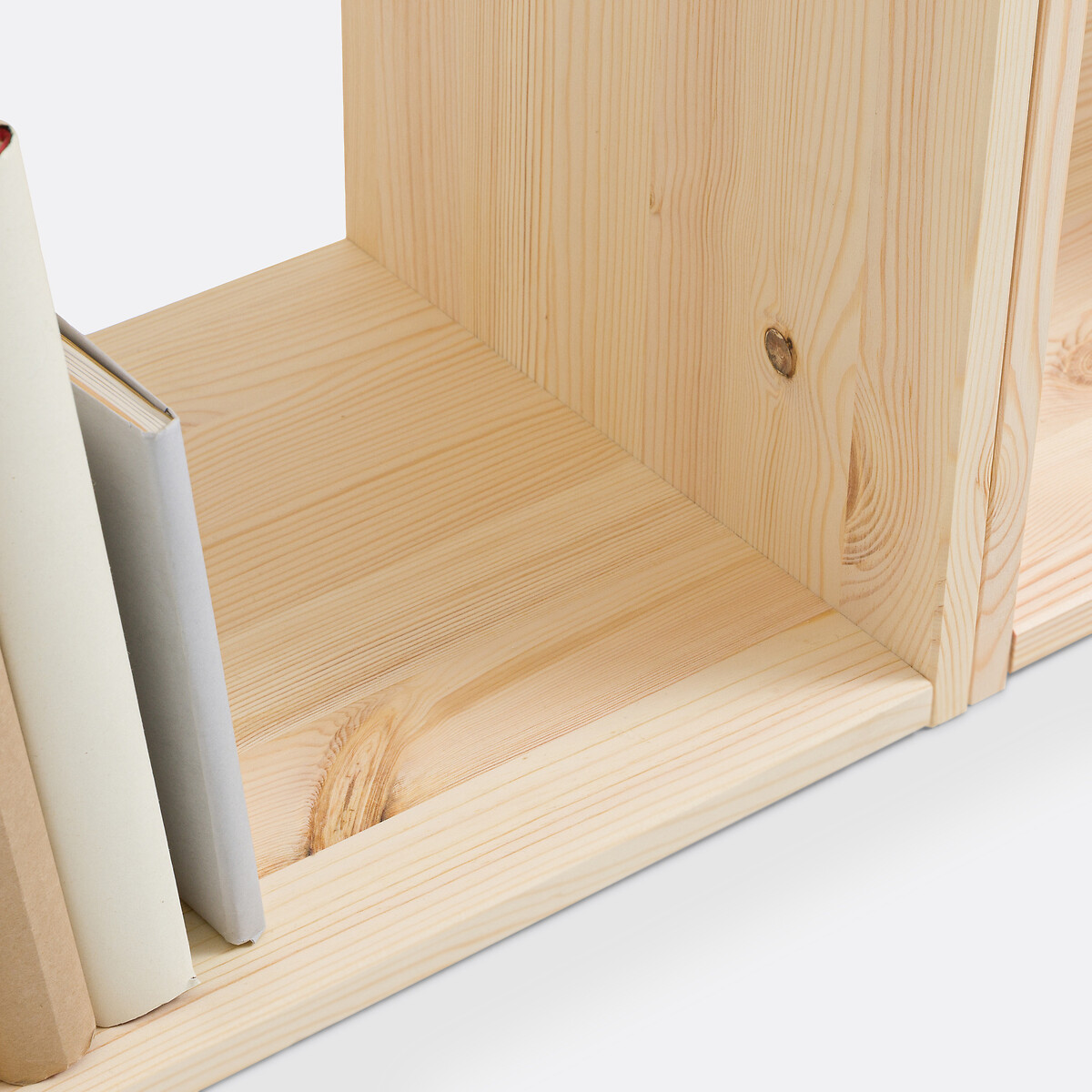 LA REDOUTE INTERIEURS<br>Cubos de arrumação, conjunto de 2 em pinho maciço natural, Edgar