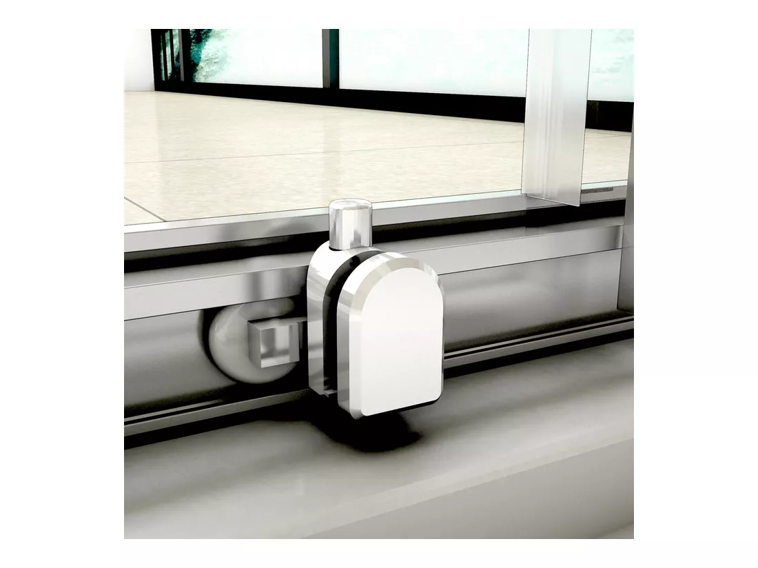 Porte de douche L'accès au centre - 4 volets - Porte de douche coulissante 140x190cm en verre de sécurité