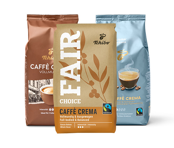 Caffè Crema Probierset - 3 x 1kg Ganze Bohne