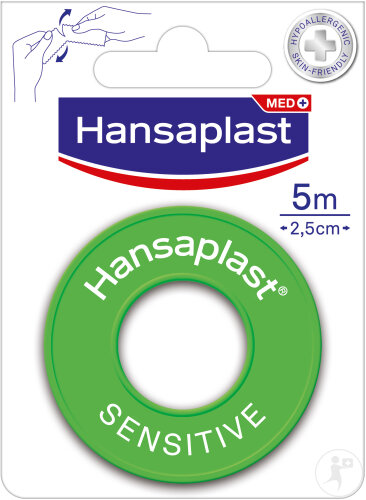 Hansaplast Sensitive Sparadrap 5m x 2,5cm Pièce 1