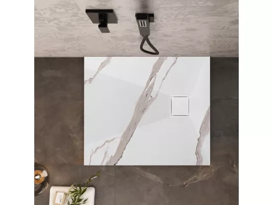 Receveur De Douche Rea Magnum Carrara 90X90 White