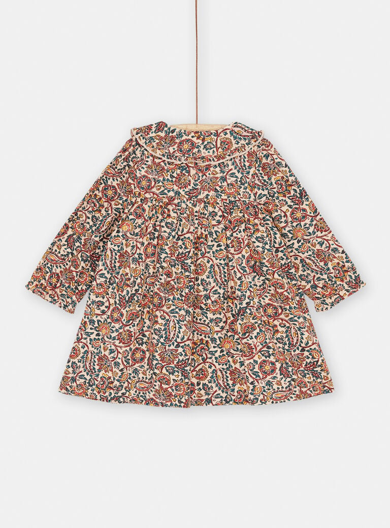 Robe rose pâle à imprimé fleuri