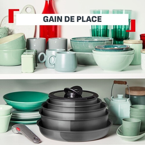 Sauteuse Tefal Ingenio Renew Ceram P2003502 SA24 24 cm Gris anthracie