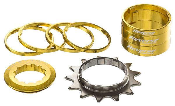 Kit Single Speed Reverse Pignon 13 Dents Or