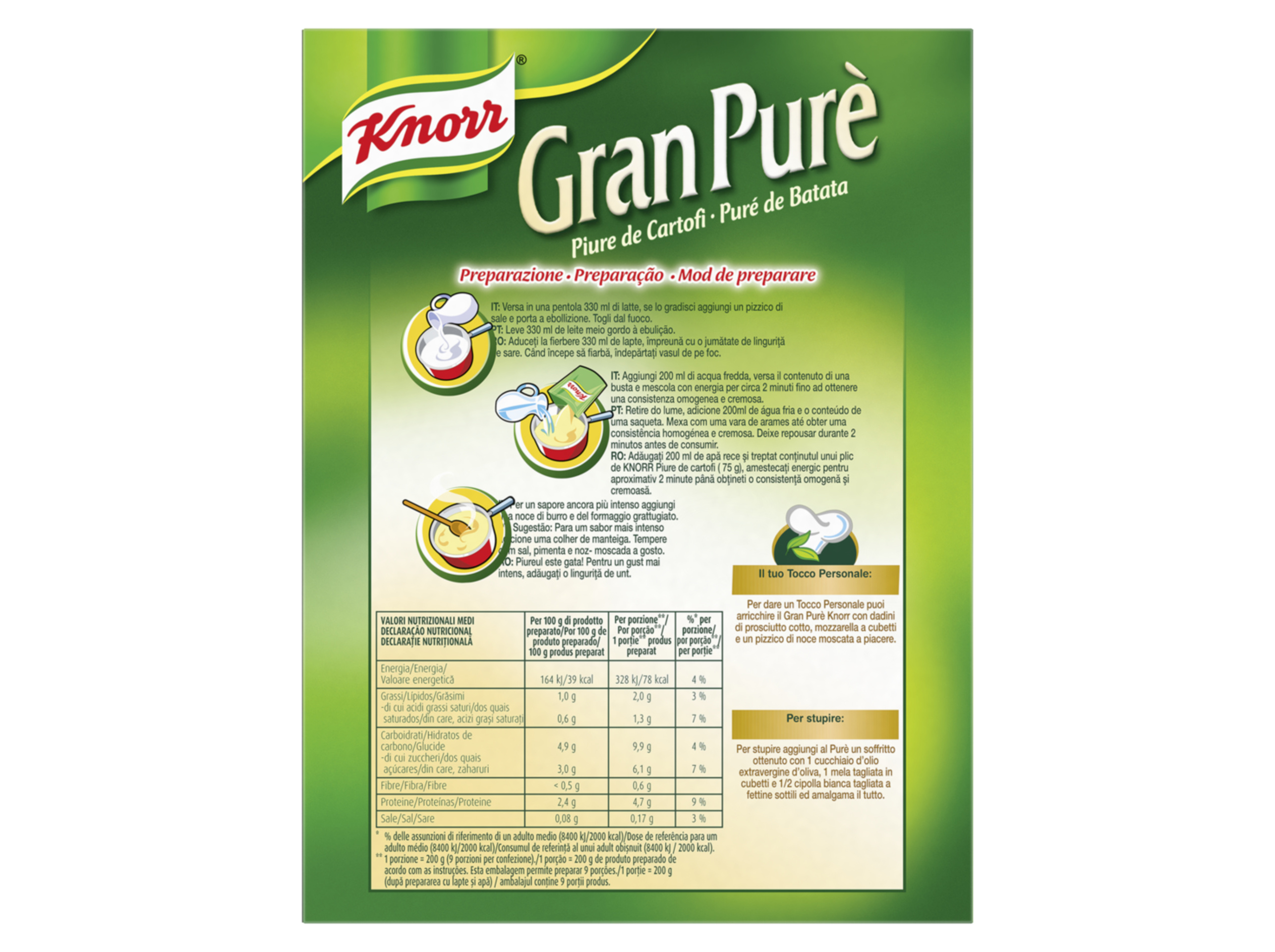 PURÉ DE BATATA KNORR 3X75G