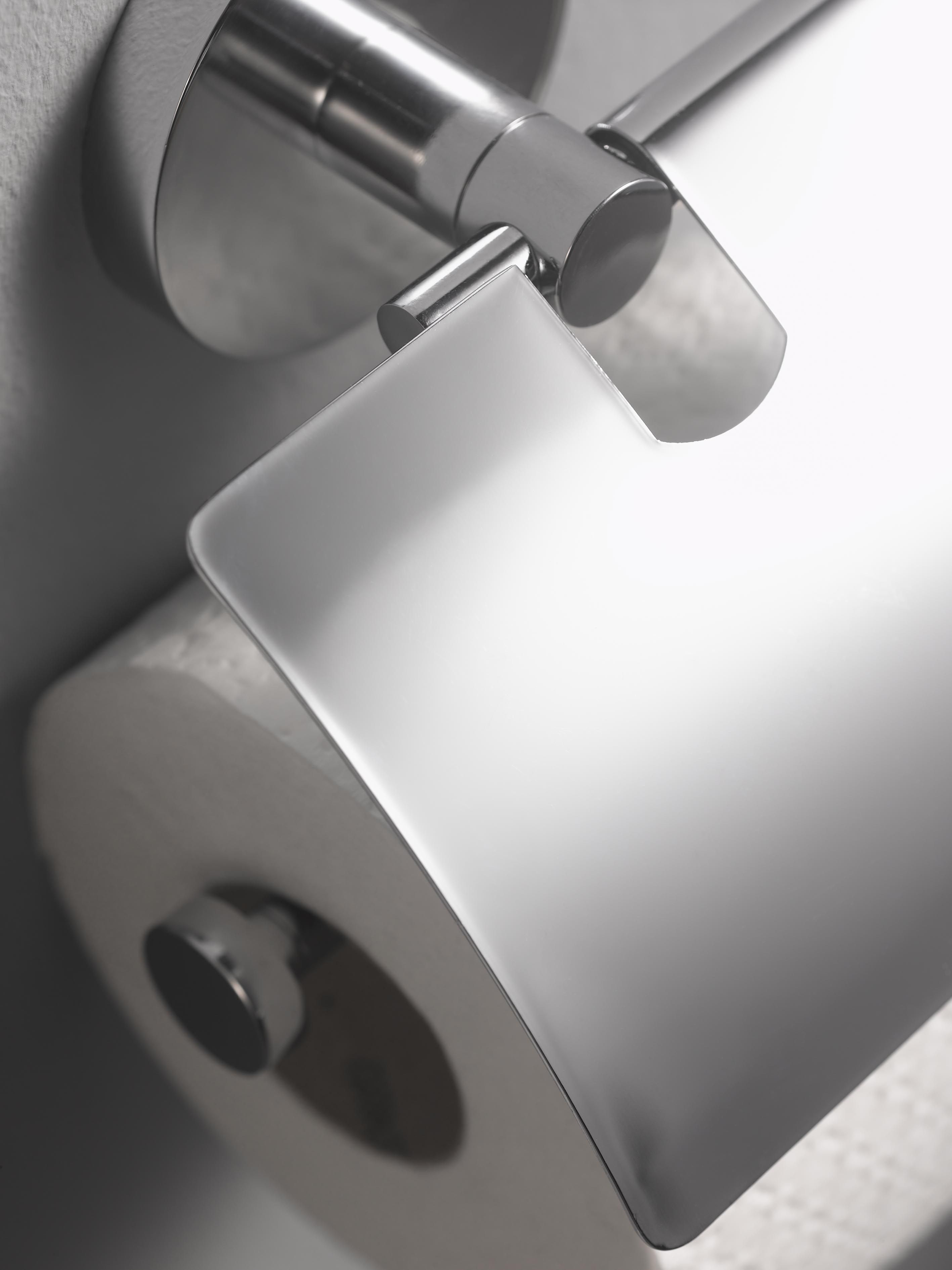 Haceka Pro2000 Toiletrolhouder met klep chroom
