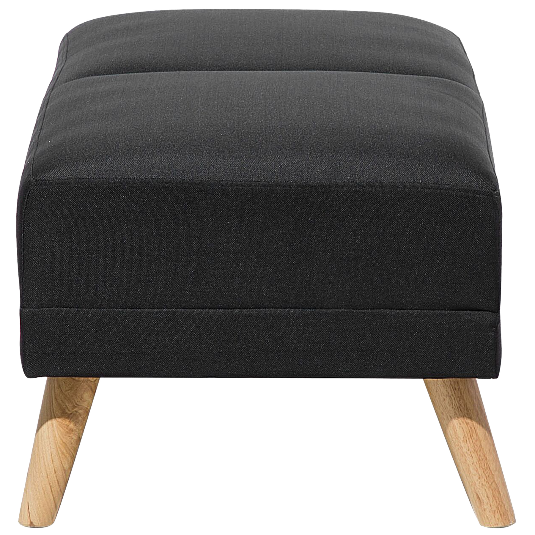 Beliani - FLORLI - Ottomaan - Zwart - Polyester