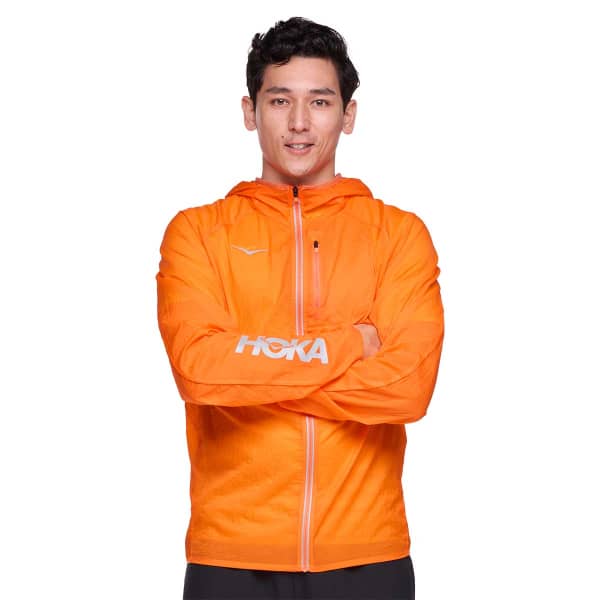 Veste trail HOKA ONE ONE SKYFLOW JACKET VIZ ELECTRIC TANGERINE