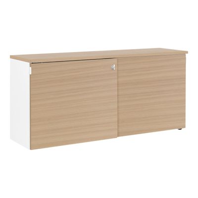 Crédence YES ! - L160 x H75 x P45 - 2 portes coulissantes - Façade et dessus Chêne