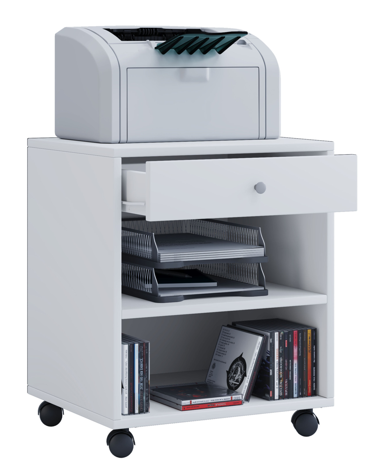 Rollcontainer SALDA - weiß - 45 cm breit
