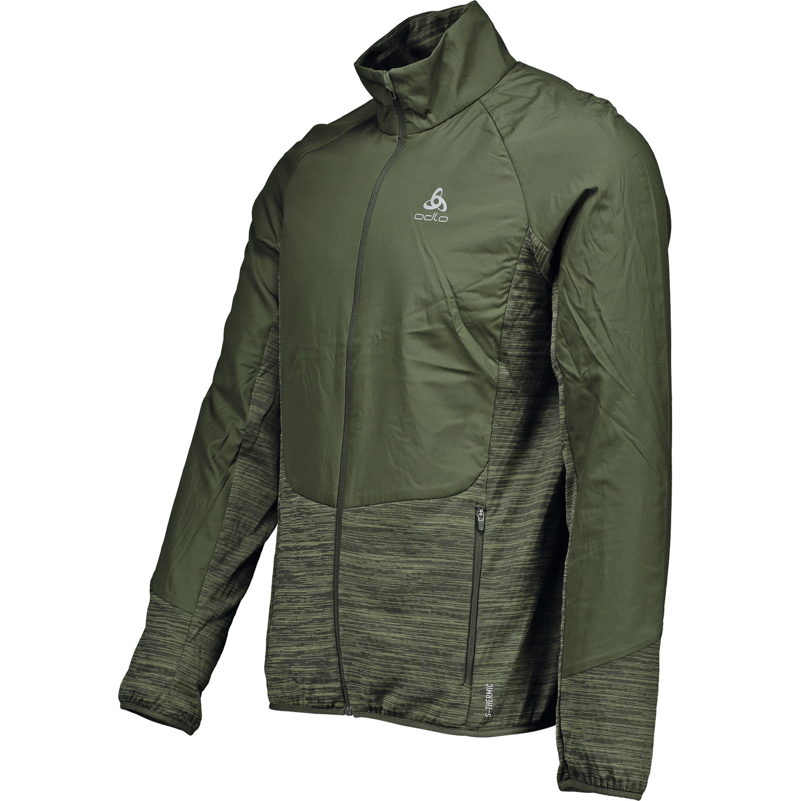 Odlo Run Easy Warm Hyb Jacke Herren XL, dunkelgrün