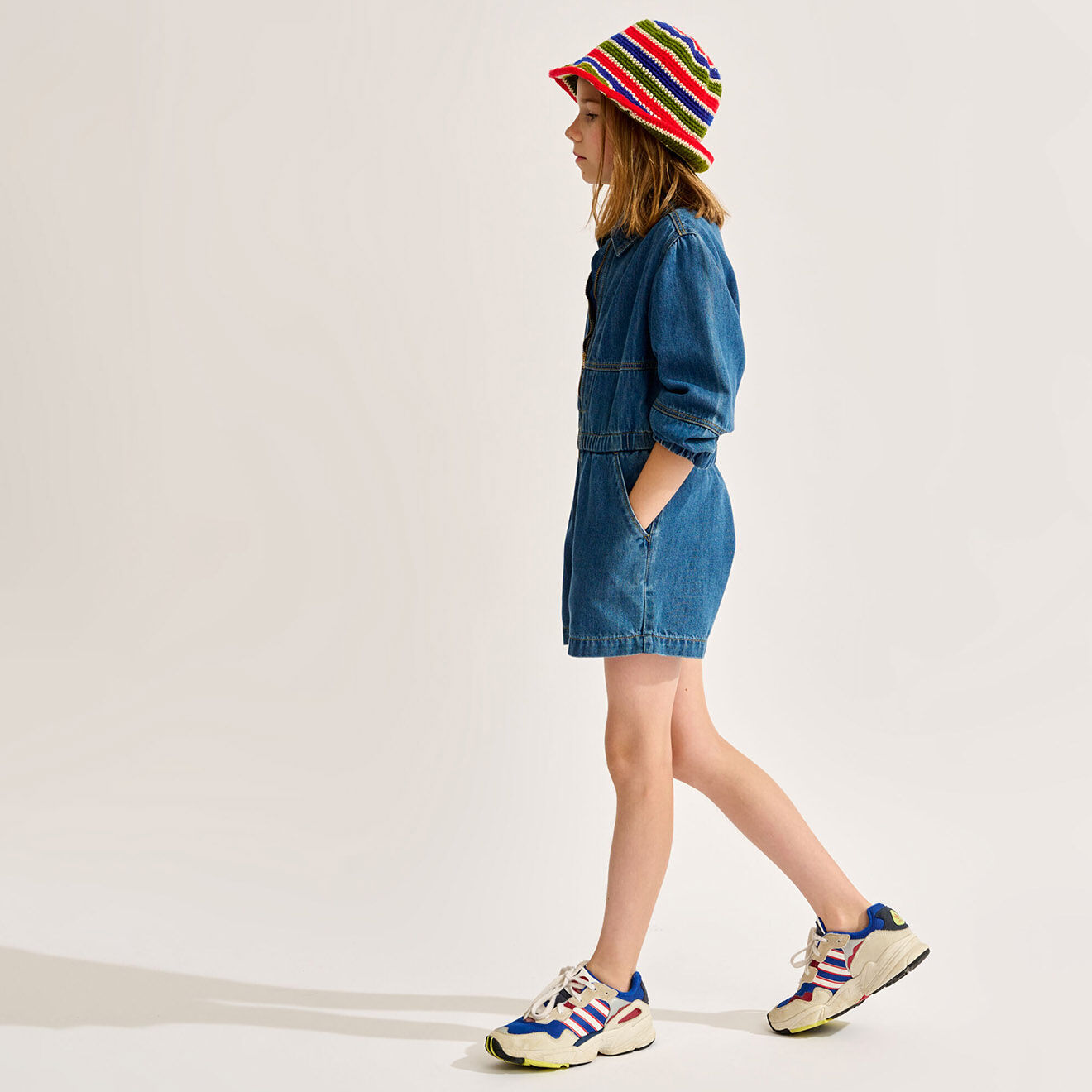 Bellerose Combinaison en jean Piloot bleue