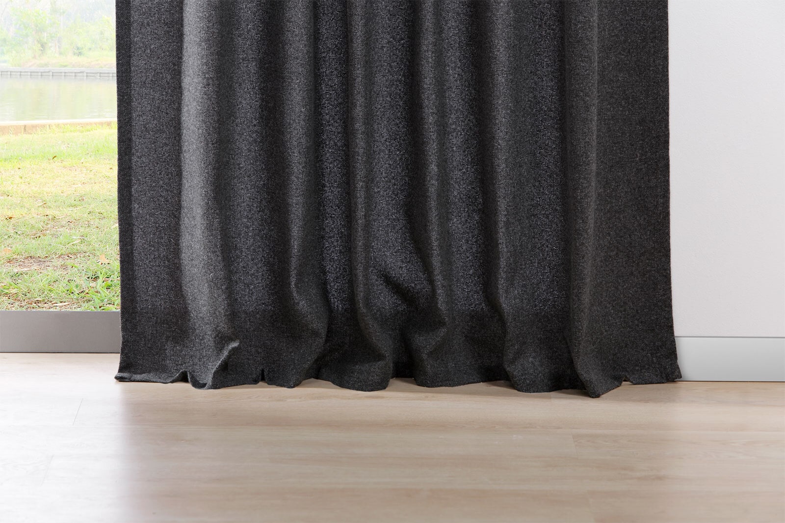 my deco Schlaufenschal CHALET 135 x 300 cm anthrazit