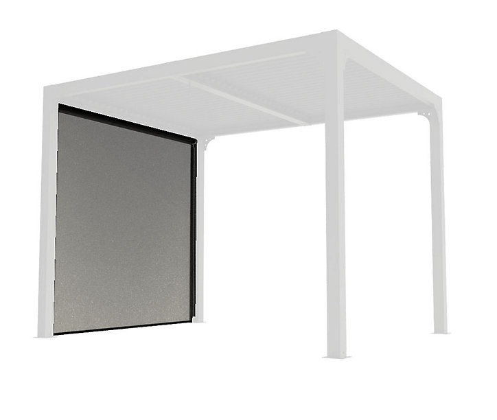 Rideau PVC gris clair 2,40 m pour pergola bioclimatique Habrita PER2430BI