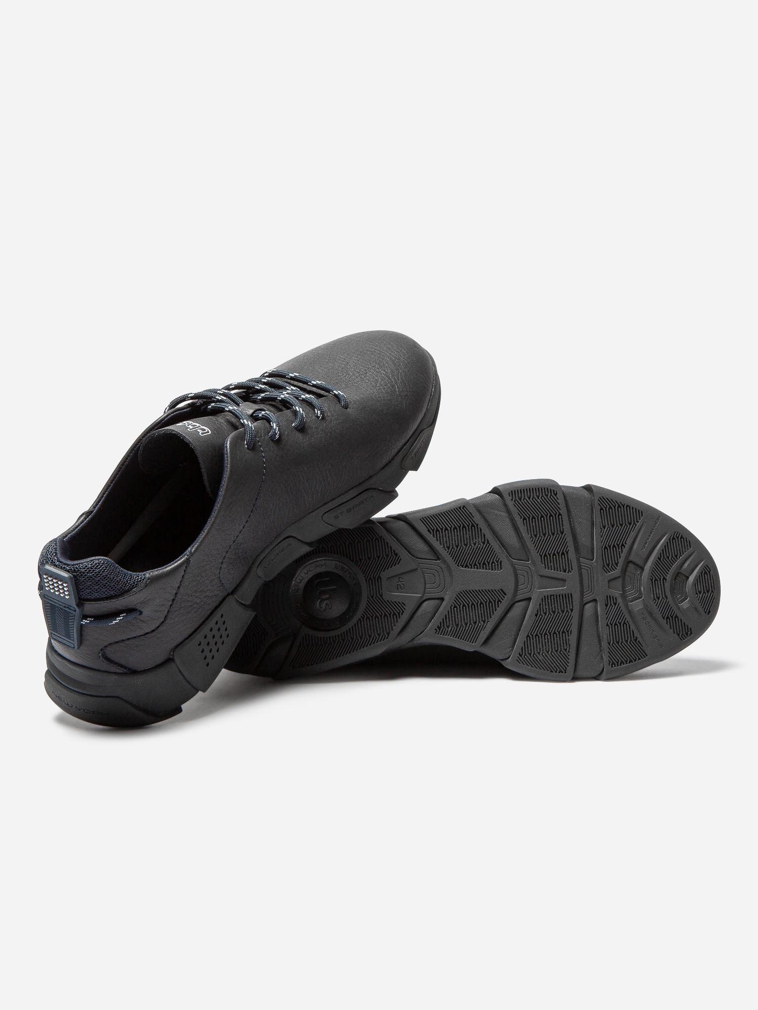 Baskets Homme Confort Cuir Bleu