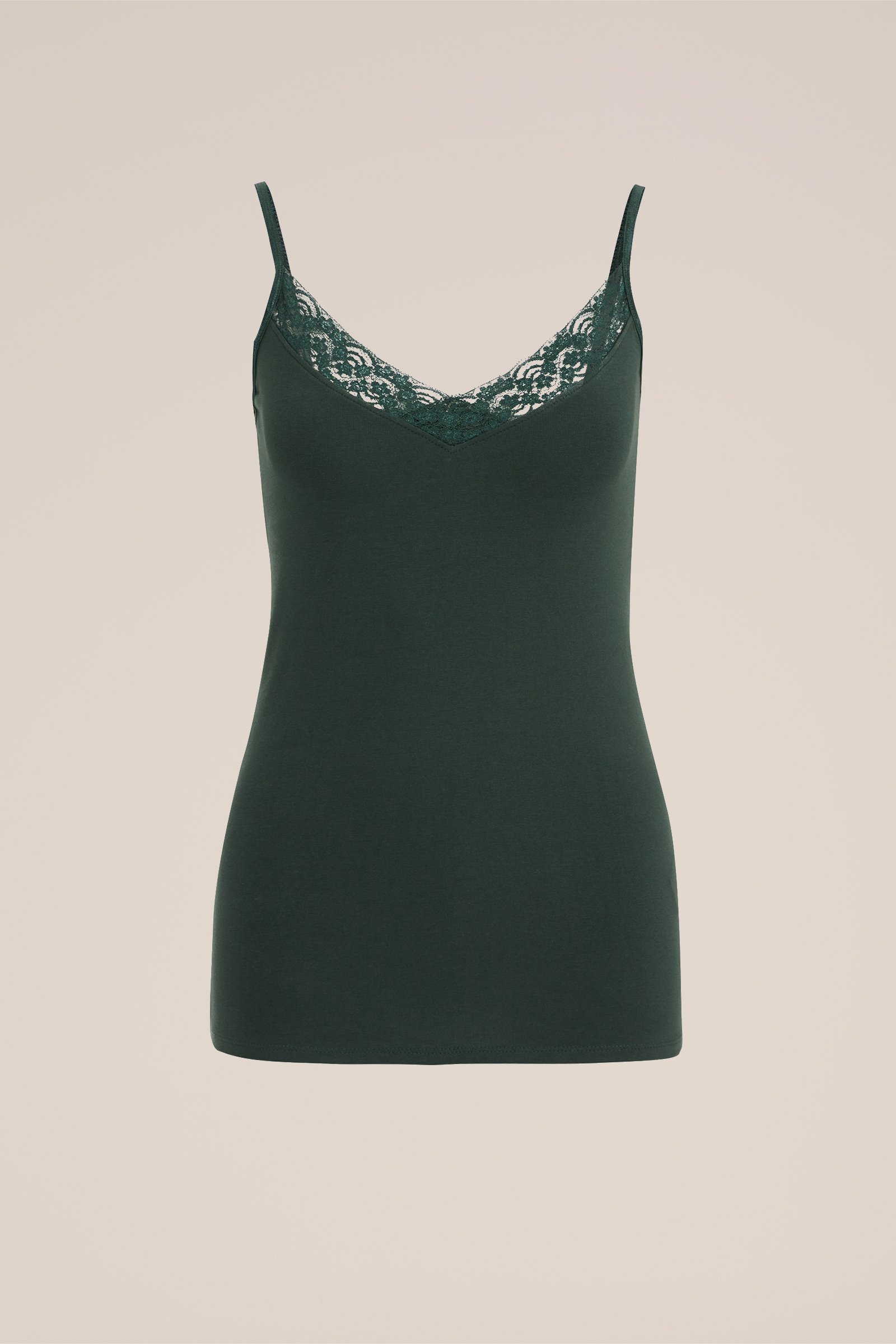 singlet met kant WE Fashion Mosgroen