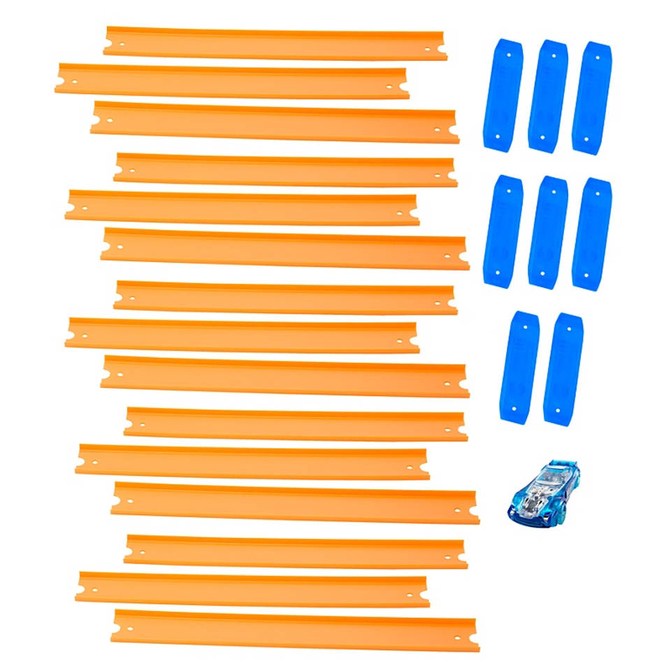 Hot Wheels Track Builder rechte racebaan met auto