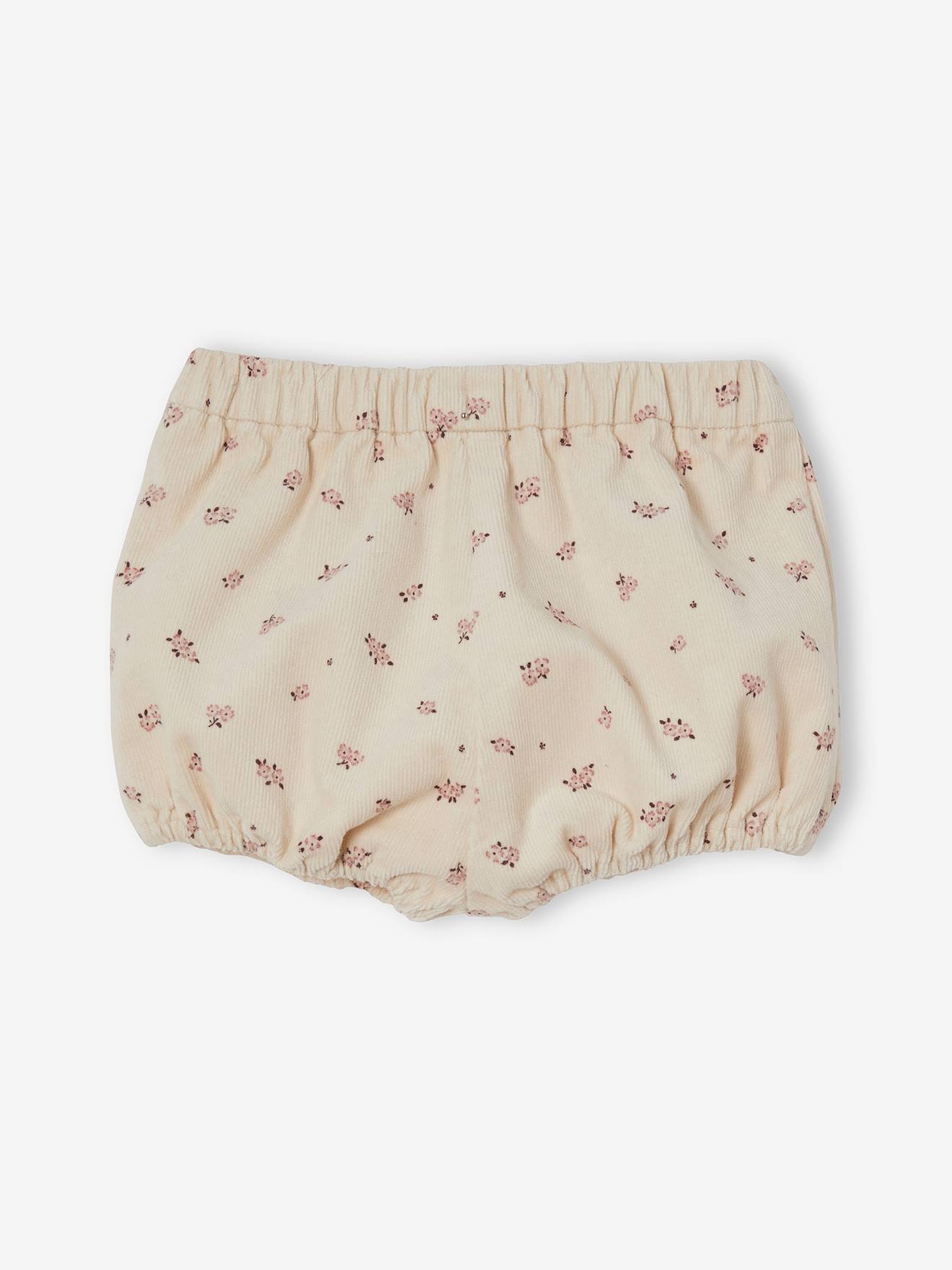 Conjunto de 2 calcinhas de veludo cotelê para bebê menina, vermelho escuro, bicolor/multicoloridas
