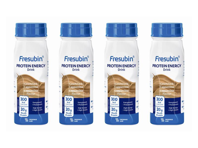 Fresubin Protein Energy Drink Cappucino 4 x 200 ml Hochkalorische Trinknahrung für besondere medizinische Zwecke