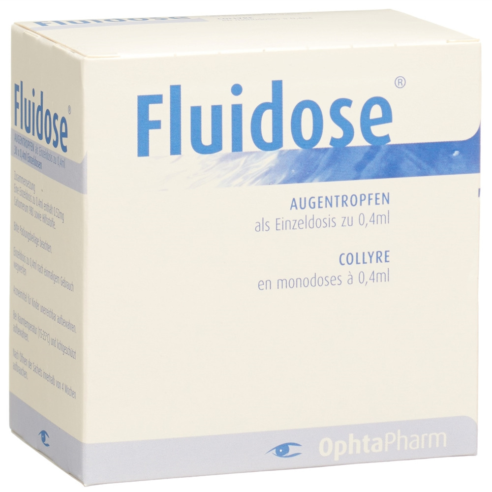 FLUIDOSE Gtt Opht Monodos 0.4 ml<br>30 × 0.4 ml, Monodosis, Augentropfen, Lösung