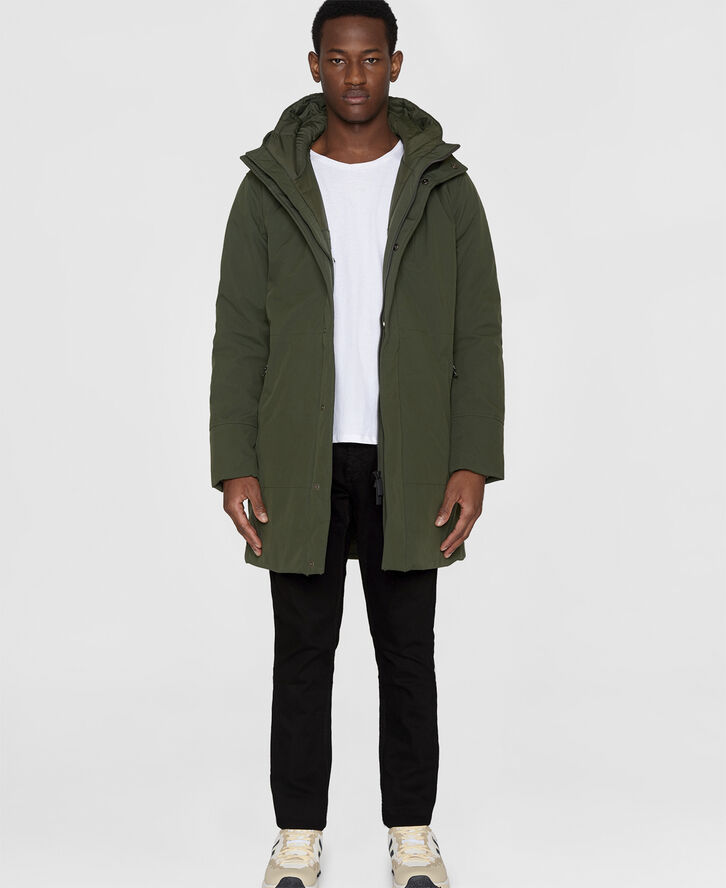 Knowledge Cotton Apparel Climate shell jacket - GRS/Vegan Grøn