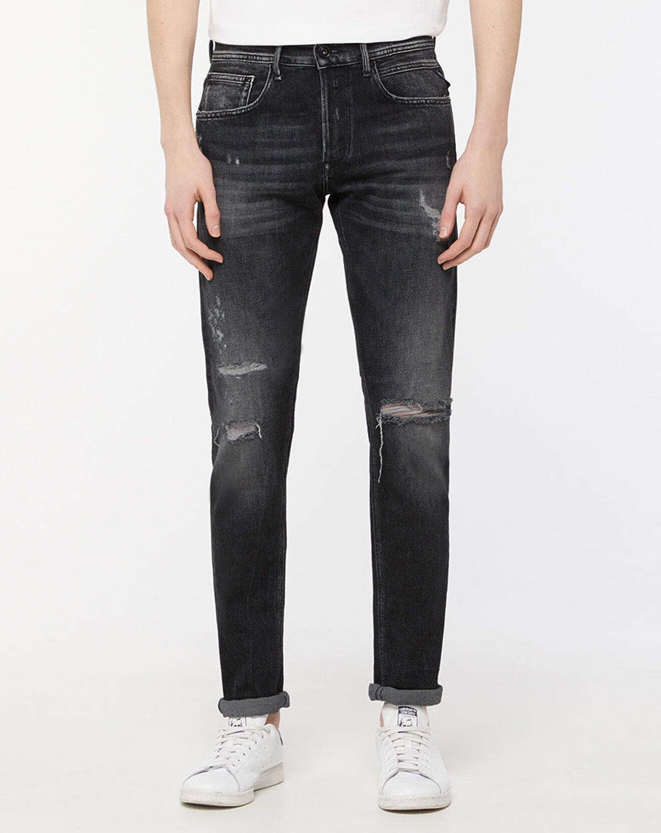 Replay Jean Replay Broken Edge gris foncé