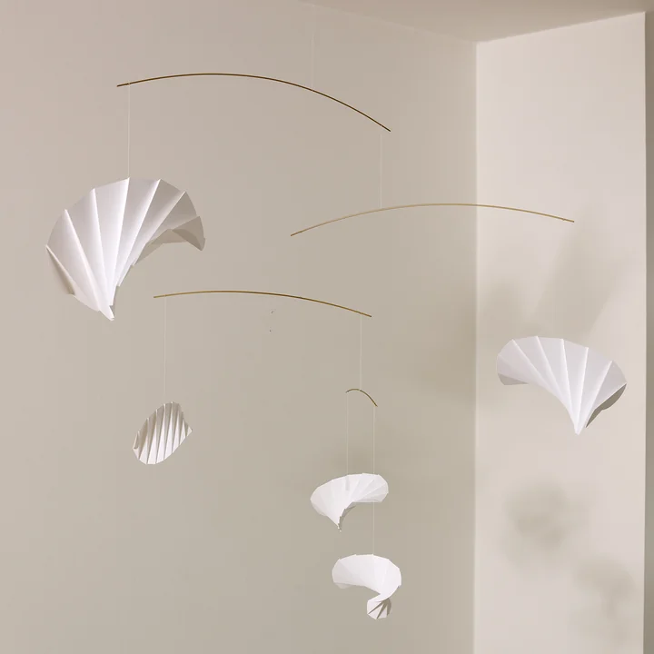 Flensted Mobiles - Waves 5 Mobile, weiss