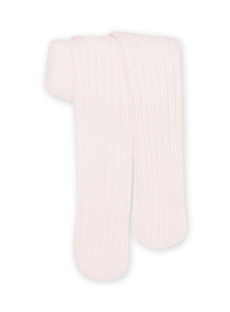 Collant rose dragé bébé fille