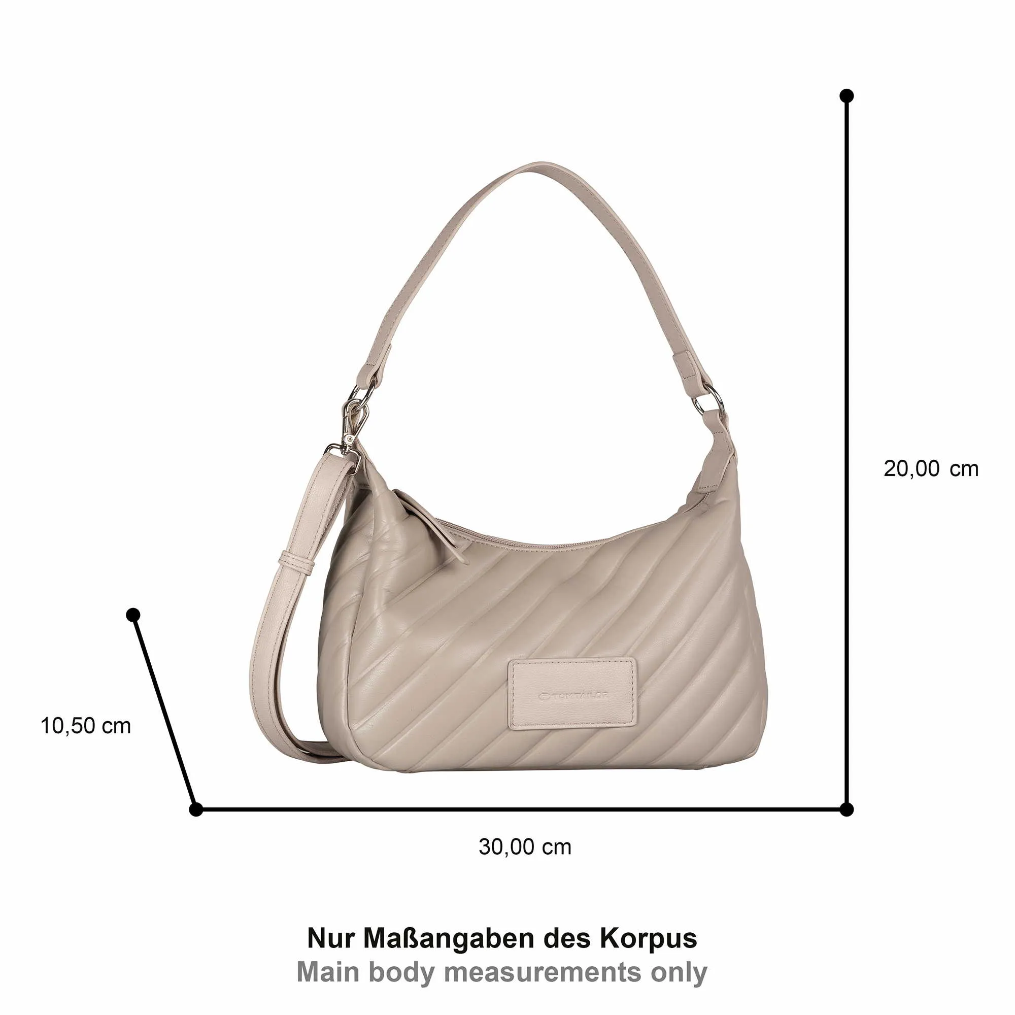 TOM TAILOR Henkeltasche Hellgrau Lederimitat