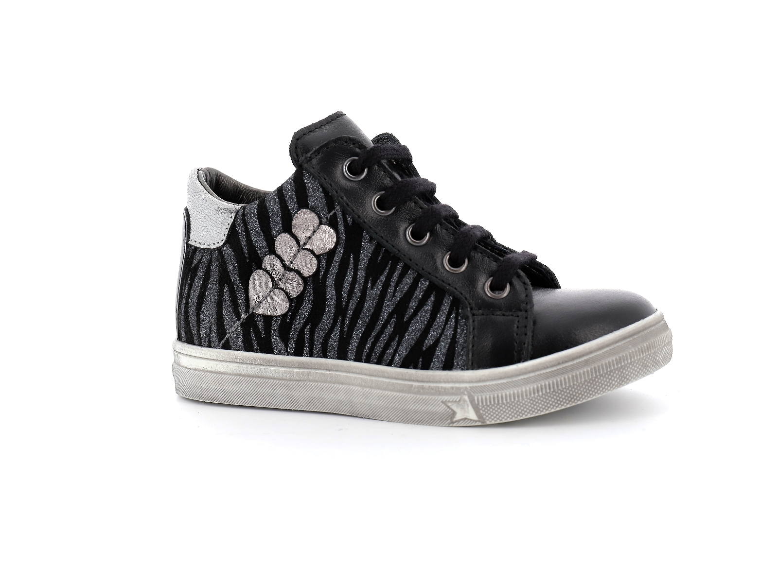Bopy-SEBRA Cuir Noir Gris