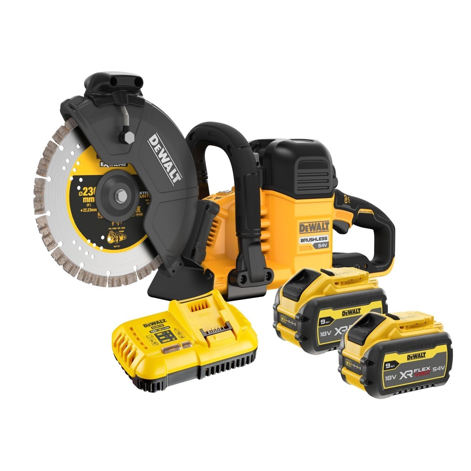 DeWALT DCS691X2 Accu doorslijper 230mm 54V XR FlexVolt 9.0Ah