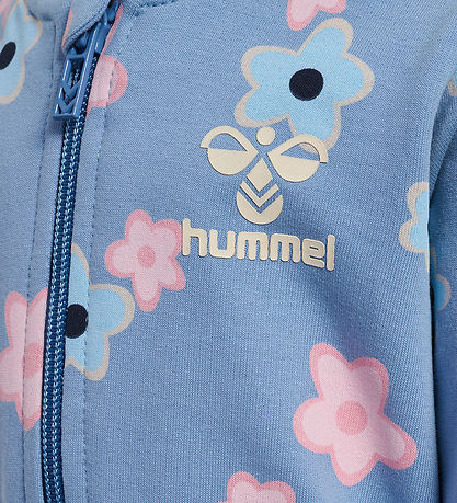 Hummel Cardigan - hmlRinna - Faded Denim m. Blumen