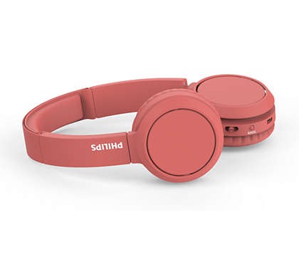Philips Audio - On-ear Wireless Headphones - Red
