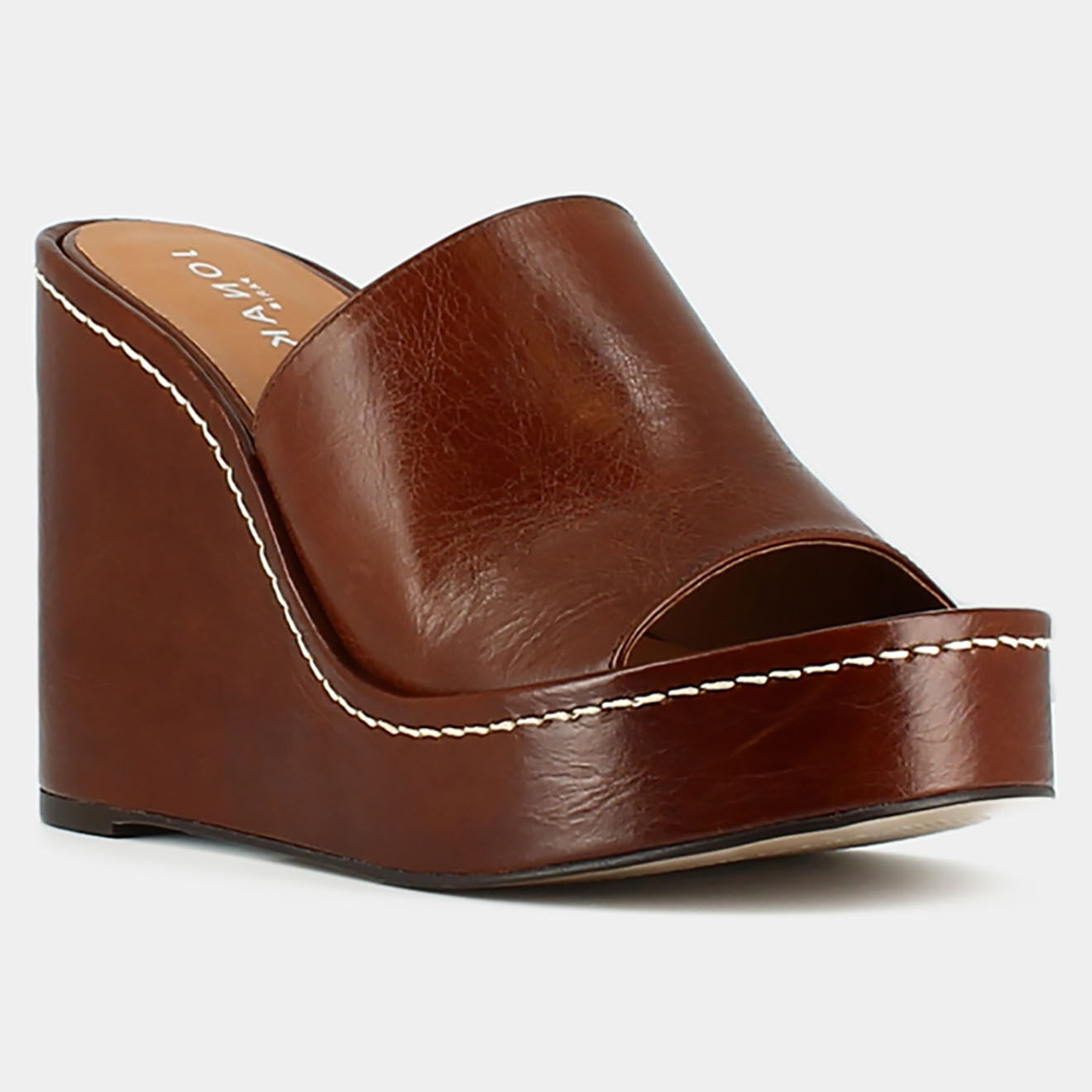 Jonak Mules en Cuir Beverly marron - Talon 10.5 cm