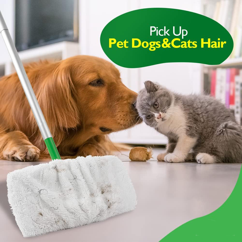 (26x11cm) Ersatz Mikrofaser Pad Wiederverwenbares Reingungs Tuch für Swiffer Boden Wischmopp - Weiss