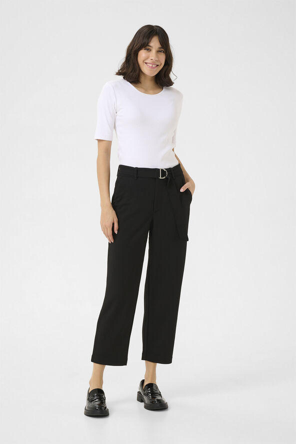 Kaffe KAthea Cropped Belt Pants Black deep