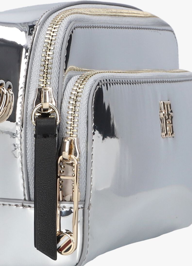TOMMY HILFIGER zilveren tommy hilfiger schoudertas iconic tommy camera bag metal