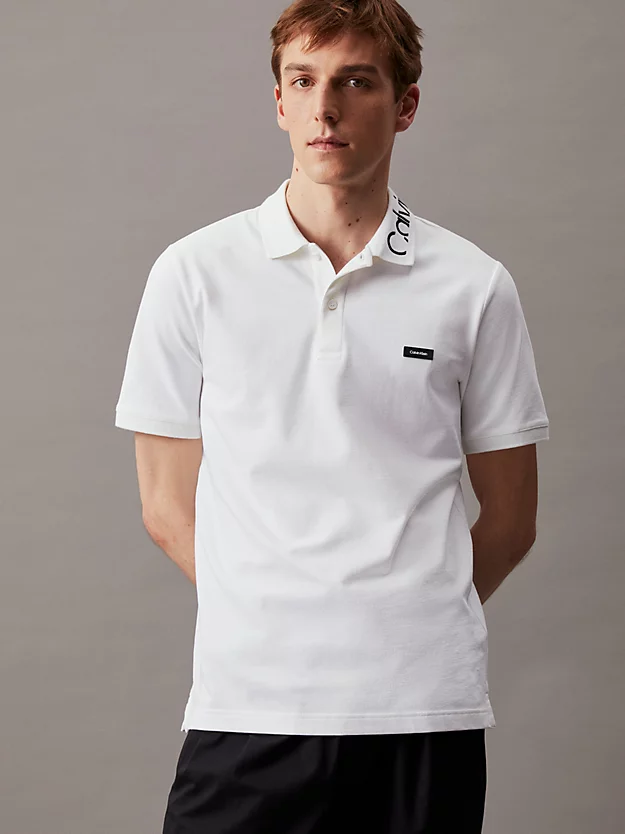 Camisa polo slim com logotipo
